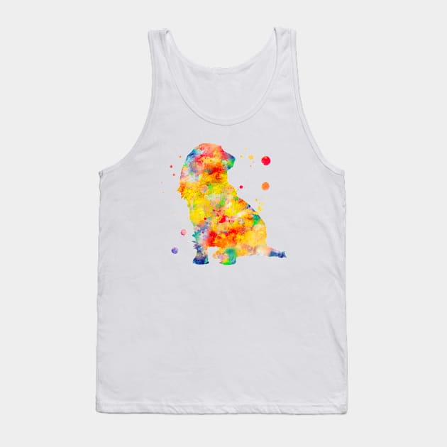 Long Haired Dachshund Watercolor Painting 1 Tank Top by Miao Miao Design